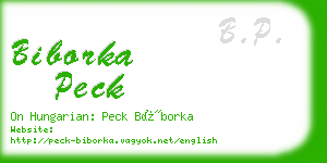 biborka peck business card